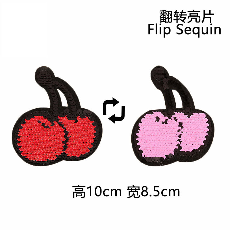 Wholesale Watermelon Sequin Flip Patch Strawberry Flip Sequin Patch